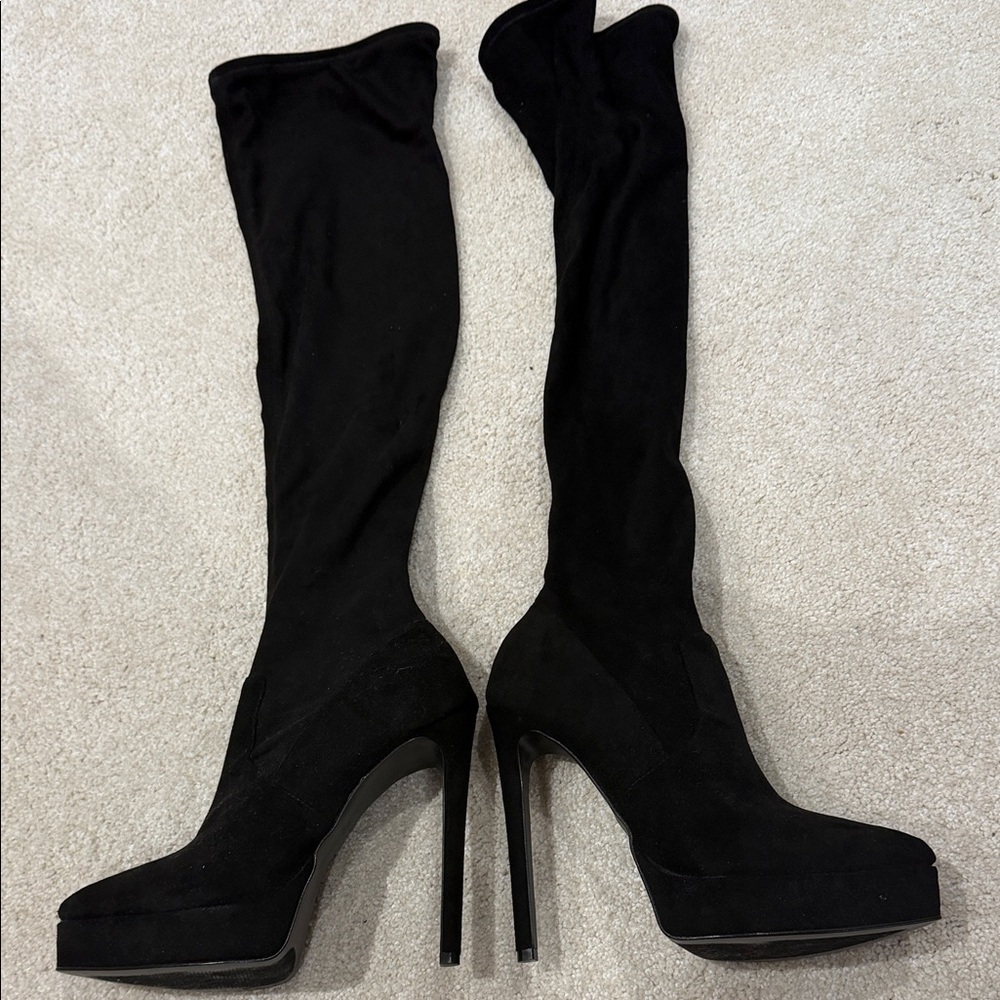Steve Madden Black Over the Knee Boots